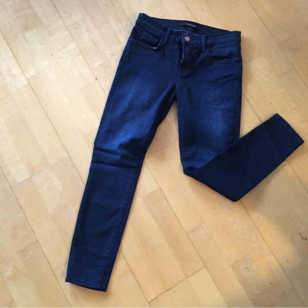 J Brand Blue Cropped Skinny Jeans Size 25